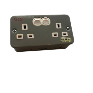 GLS 13AMP DOUBLE METAL CLAD SURFACE SIRIM SWITCH SOCKET